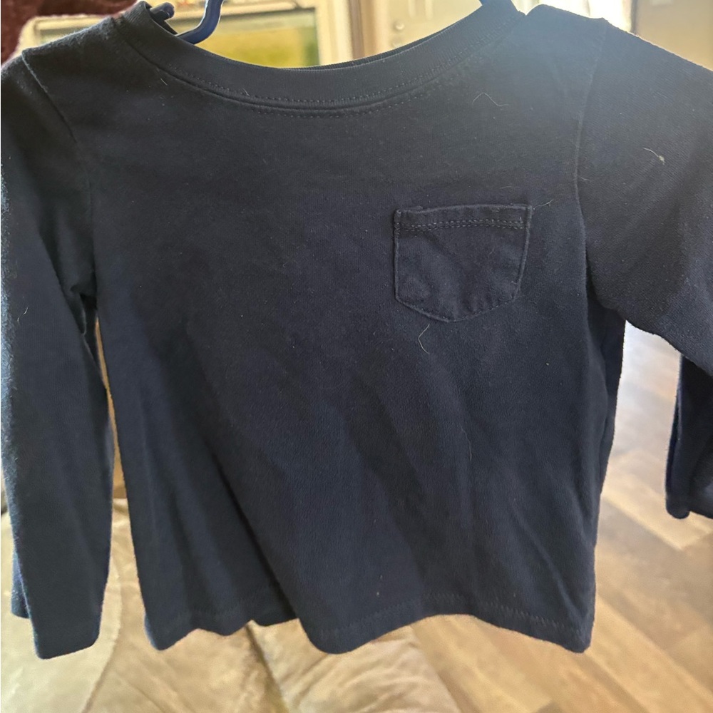 Classic Navy Kids Long Sleeve Shirt